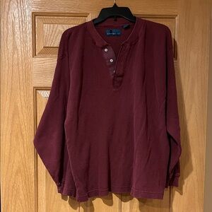 Men’s waffle thermal Henley shirt size large- Blueprint brand